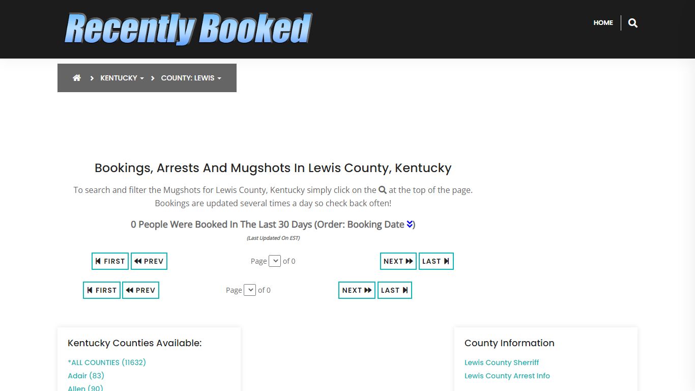 Bookings, Arrests and Mugshots in Lewis County, Kentucky - Recently Booked